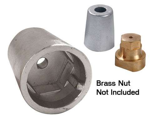 Zinc Anodes for hexagonal propeller nut      Shaft sizes 22mm to 50mm