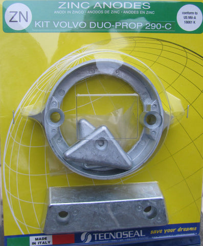 Zinc Anode Kit for Volvo Duoprop 290 Drive Complete