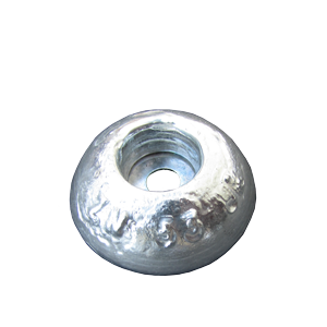 Zinc round bolt on anode 60mm  (2 3/8") dia