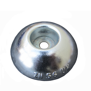 Zinc round bolt on anode 100mm (4") dia