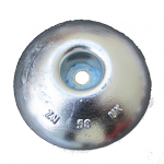 Zinc round bolt on anode 140mm (5 1/2") dia