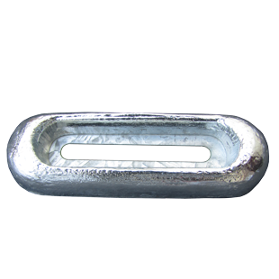 Zinc euro bolt on anode 200x65x32mm 1 slot