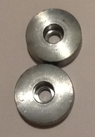Pair of Flexofold propeller side nut anodes in zinc